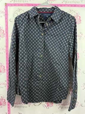 Tommy Hilfiger shirt Navy Button-Down with Small Geometric Print